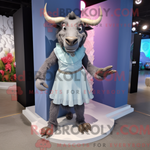 Gray Minotaur mascot...