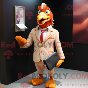 Peach Roosters mascot...