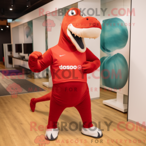 Red Diplodocus mascot...
