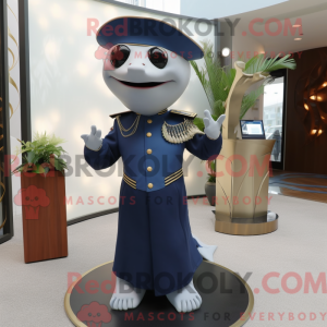 Navy Stingray mascot...