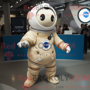 Beige Astronaut mascot...