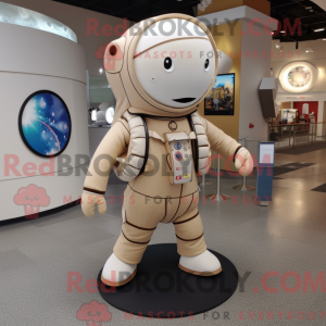 Beige Astronaut mascot...