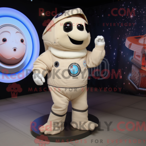 Beige Astronaut mascot...