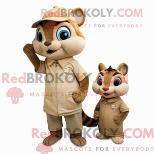 Tan Chipmunk mascot costume...
