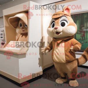 Tan Chipmunk mascot costume...