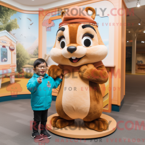 Tan Chipmunk mascot costume...