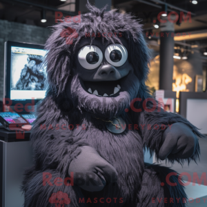 Zwart Yeti-mascottekostuum...