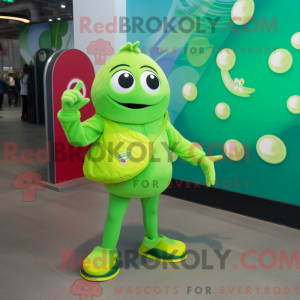 Lime Green Raspberry mascot...