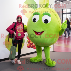 Lime Green Raspberry mascot...