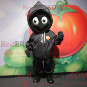 Black Tomato mascot costume...