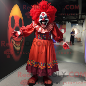 Red Evil Clown mascot...