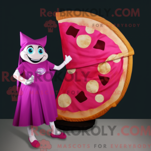 Magenta Pizza Slice máscara...