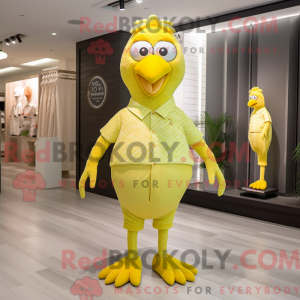 Lemon Yellow Turkey mascot...