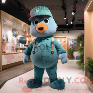 Teal Apricot Maskottchen...