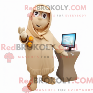 Beige Apricot mascot...