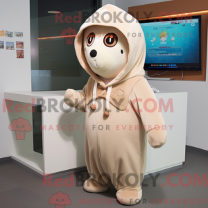 Beige Apricot mascot...