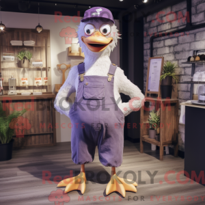 Lila Albatros Maskottchen...