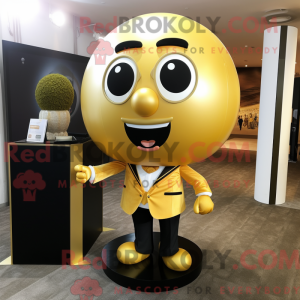 Gold Onion maskot kostume...