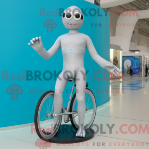 Sølv Unicyclist maskot...