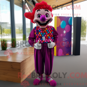 Magenta Klovn maskot...