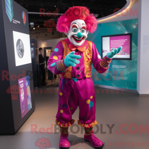 Magenta Clown mascot...