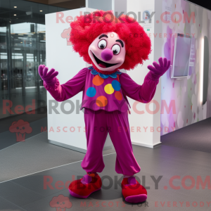 Magenta Clown mascot...