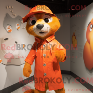 Orange Weasel maskot...