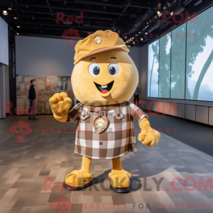 Gold Potato mascot costume...