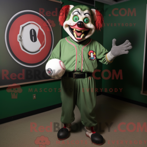 Olive Evil Clown mascot...