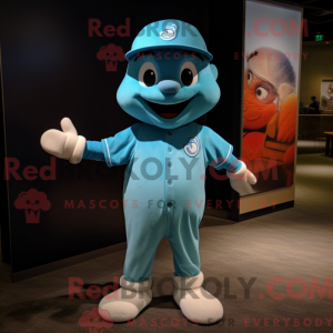 Cyan Pendant maskot kostume...