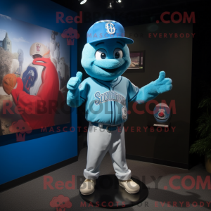 Cyan Pendant mascot costume...