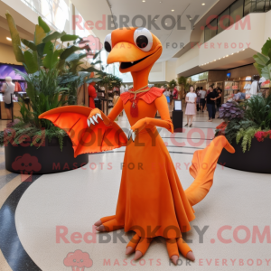 Orange Dimorphodon maskot...