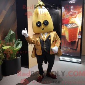 Gold Beet maskot draktfigur...