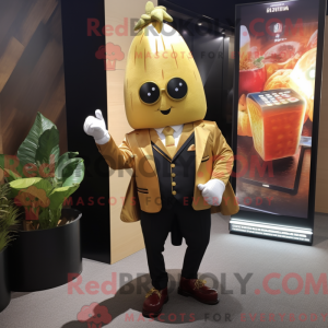 Gold Beet maskot kostume...