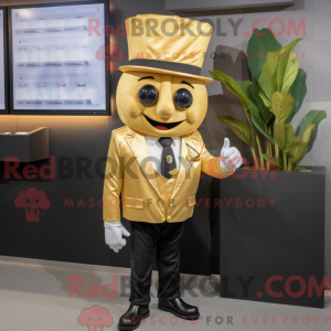 Gold Beet mascot costume...