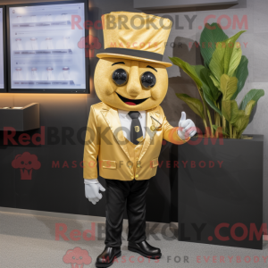 Gold Beet maskot kostume...