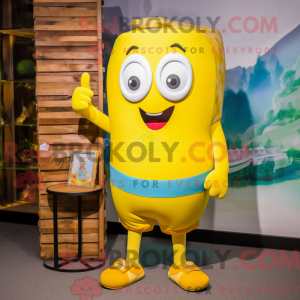 Yellow Soccer Goal mascot...