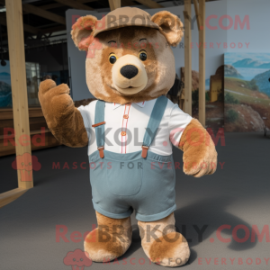 Tan Bear maskot kostume...