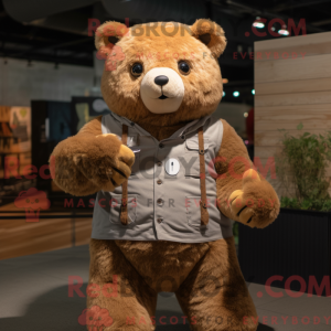 Tan Bear Maskottchen Kostüm...