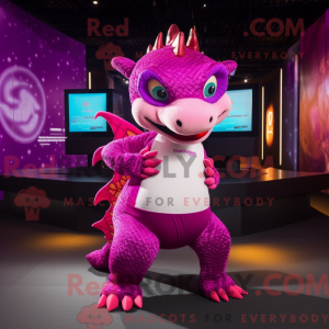 Magenta Dragon maskot...