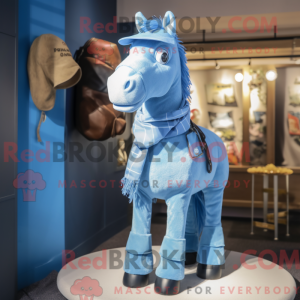 Blue Horse maskot kostume...