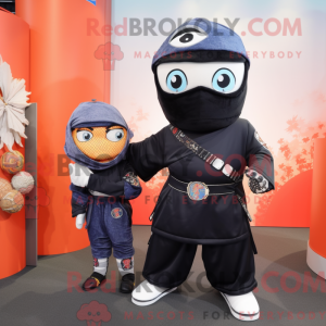 Ninja-Maskottchen-Kostüm...
