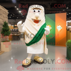 Cream Irish Flag mascot...
