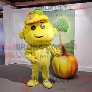 Lemon Yellow Apple mascot...