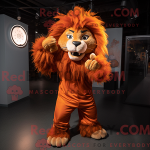 Rust Lion-maskotdraktfigur...