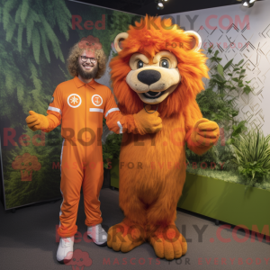 Rust Lion-maskotdraktfigur...