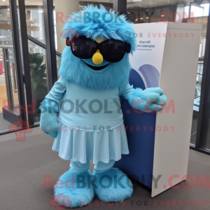 Blue Raspberry mascot...
