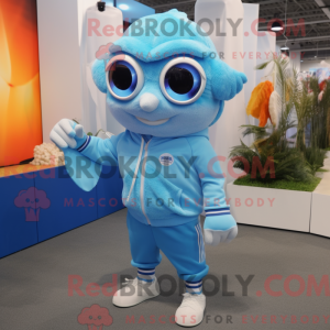 Sky Blue Goldfish mascot...
