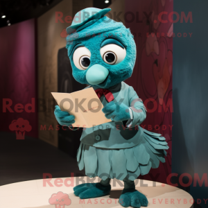 Teal Love Letter mascot...