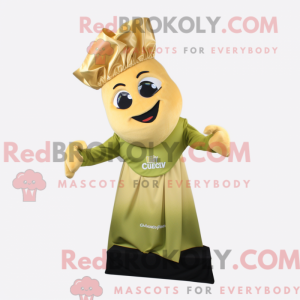 Gold Celery mascot costume...